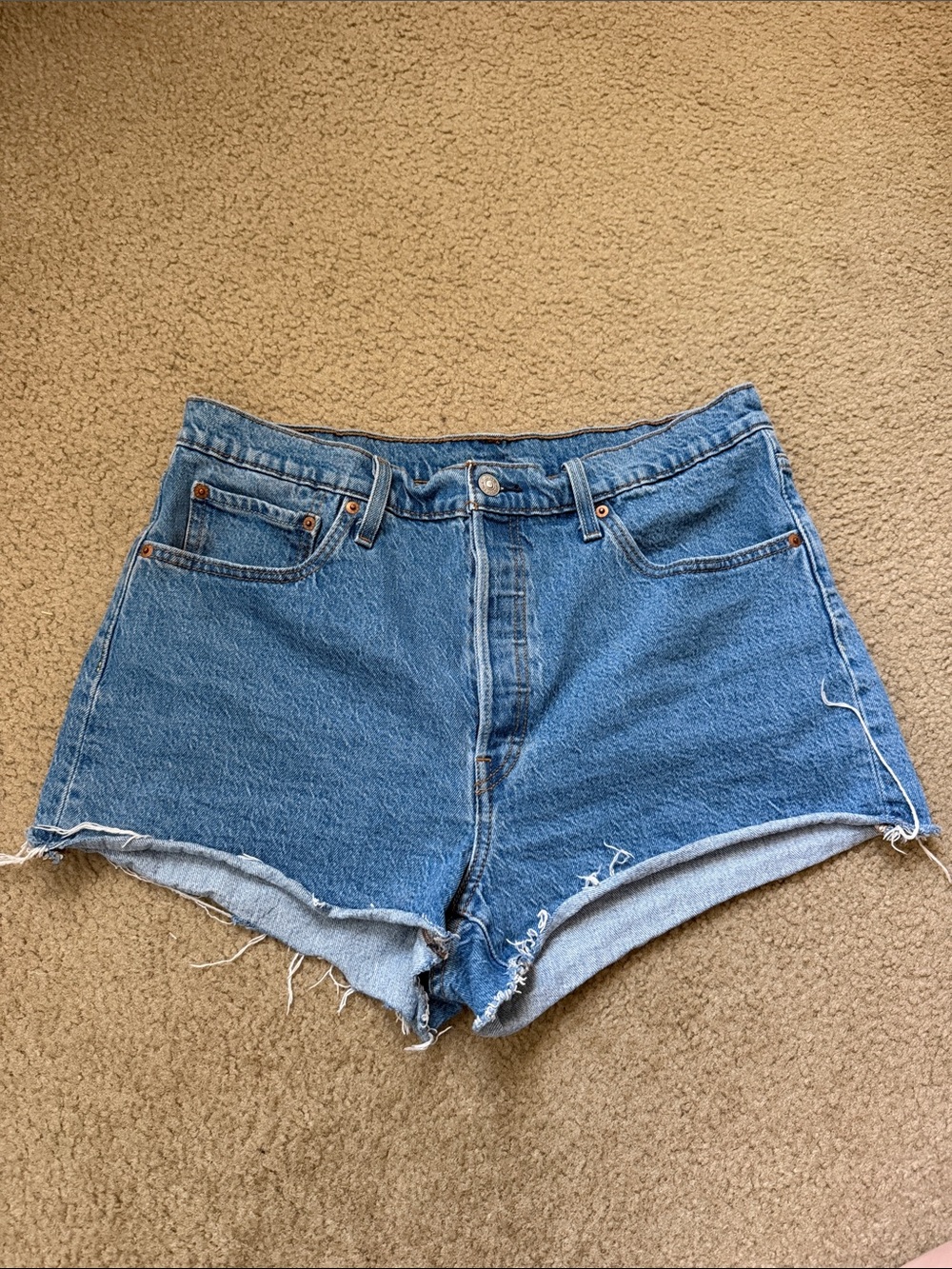 Levi's Blue Denim Cutoff Women's Shorts